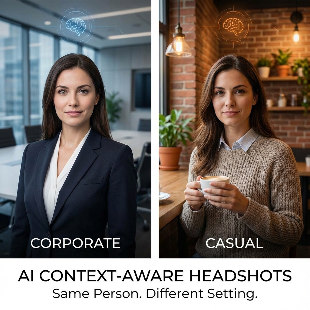 One Photo, Endless Possibilities: How Context-Aware AI Creates Platform-Perfect Headshots