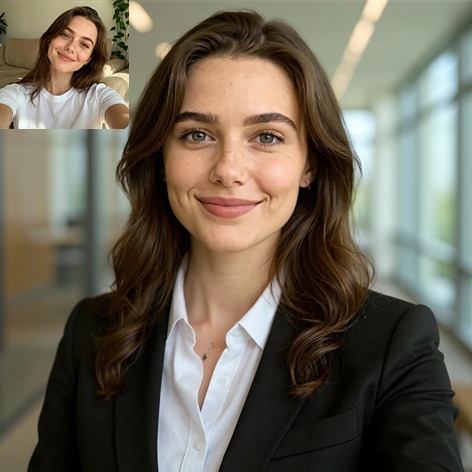Professional AI headshot example - Business portrait generated from selfie