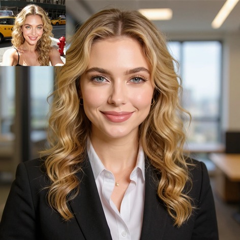 Corporate headshot created with AI - LinkedIn profile photo example